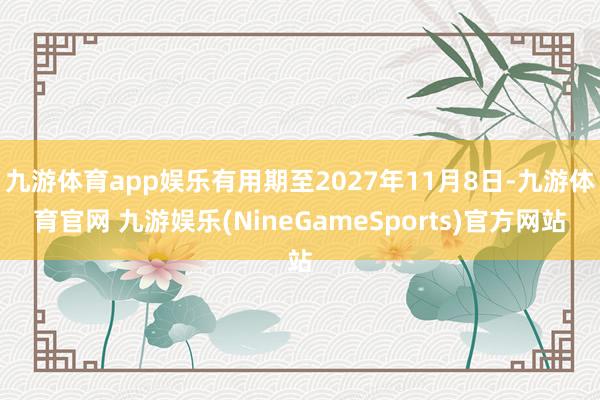 九游体育app娱乐有用期至2027年11月8日-九游体育官网 九游娱乐(NineGameSports)官方网站