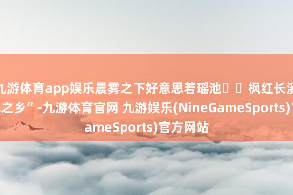 九游体育app娱乐晨雾之下好意思若瑶池✔️枫红长溪：“红枫之乡”-九游体育官网 九游娱乐(NineGameSports)官方网站