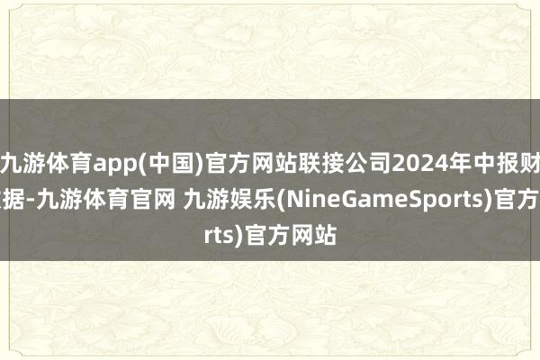 九游体育app(中国)官方网站联接公司2024年中报财务数据-九游体育官网 九游娱乐(NineGameSports)官方网站