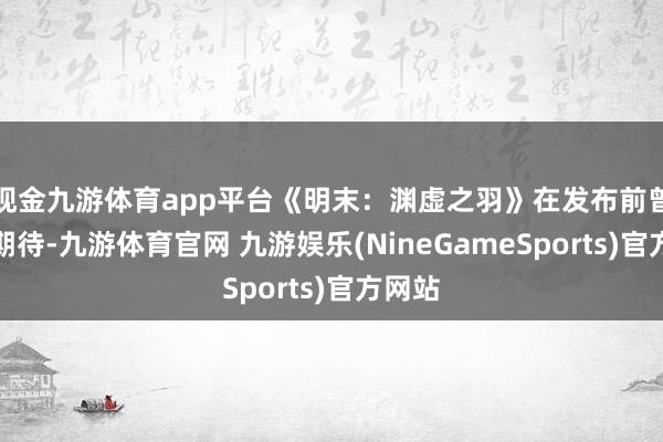现金九游体育app平台《明末：渊虚之羽》在发布前曾备受期待-九游体育官网 九游娱乐(NineGameSports)官方网站