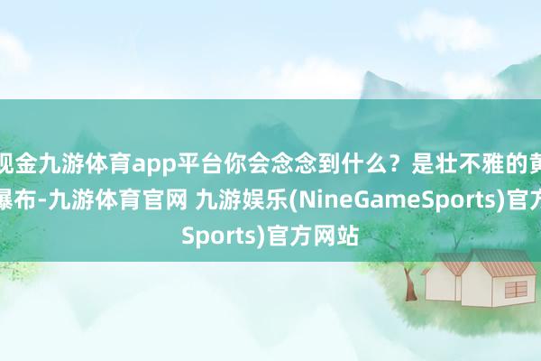 现金九游体育app平台你会念念到什么?是壮不雅的黄果树瀑布-九游体育官网 九游娱乐(NineGameSports)官方网站