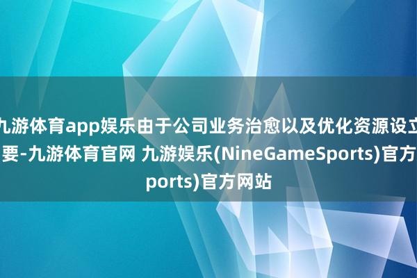 九游体育app娱乐由于公司业务治愈以及优化资源设立的需要-九游体育官网 九游娱乐(NineGameSports)官方网站