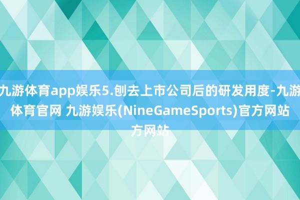 九游体育app娱乐5.刨去上市公司后的研发用度-九游体育官网 九游娱乐(NineGameSports)官方网站