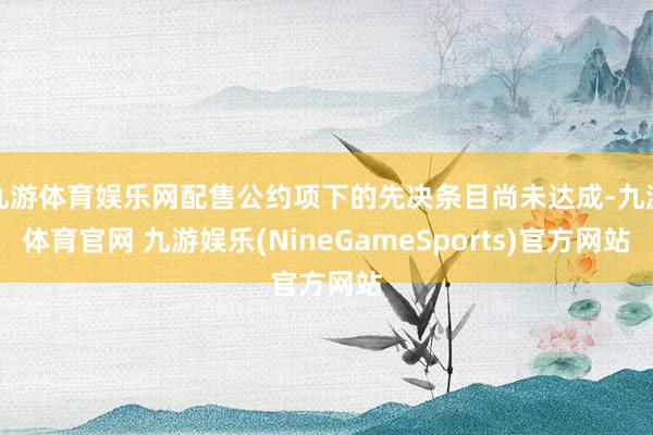 九游体育娱乐网配售公约项下的先决条目尚未达成-九游体育官网 九游娱乐(NineGameSports)官方网站